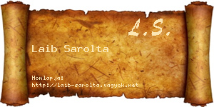 Laib Sarolta névjegykártya